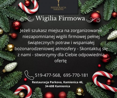 Wigilia Firmowa w Restauracji Parkovej