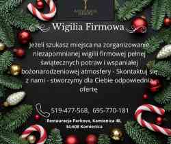 Wigilia Firmowa w Restauracji Parkovej